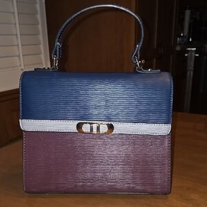 Dune London - Elegant Blue, Gray and Burgundy Women's Handbag